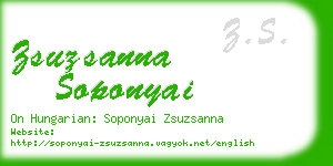 zsuzsanna soponyai business card